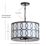 Loop  16" Metal LED Pendant - JONATHAN Y