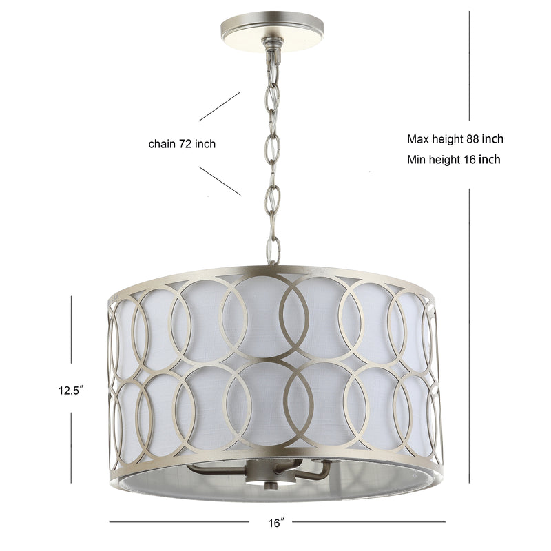 Loop  16" Metal LED Pendant - JONATHAN Y