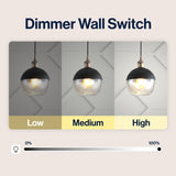 Nixon 7.5" Adjustable Drop Globe Metal/Glass LED Pendant