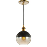 Nixon 7.5" Adjustable Drop Globe Metal/Glass LED Pendant - JONATHAN Y