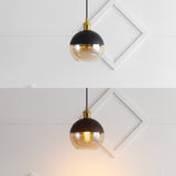 Nixon 7.5" Adjustable Drop Globe Metal/Glass LED Pendant - JONATHAN Y