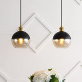 Nixon 7.5" Adjustable Drop Globe Metal/Glass LED Pendant - JONATHAN Y