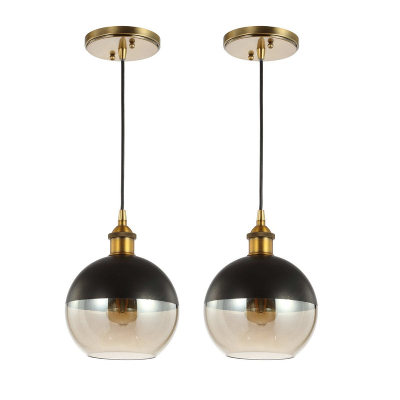 Nixon 7.5" Adjustable Drop Globe Metal/Glass LED Pendant - JONATHAN Y