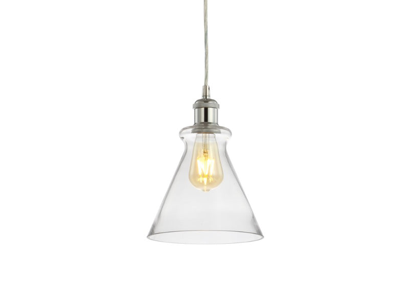 Goldwater 7.5" Adjustable Drop Metal/Glass LED Pendant - JONATHAN Y