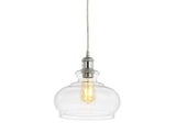 Wyatt 9.5" Adjustable Drop Pharmacy Metal/Glass LED Pendant - JONATHAN Y