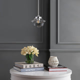 Kurtz School House Adjustable Drop Metal/Glass LED Pendant - JONATHAN Y