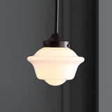 Kurtz School House Adjustable Drop Metal/Glass LED Pendant