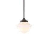 Kurtz School House Adjustable Drop Metal/Glass LED Pendant