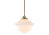 Kurtz School House Adjustable Drop Metal/Glass LED Pendant