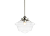 Kurtz School House Adjustable Drop Metal/Glass LED Pendant