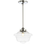 Kurtz School House Adjustable Drop Metal/Glass LED Pendant