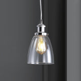 Cleo 5.5" Adjustable Metal/Glass LED Pendant - JONATHAN Y
