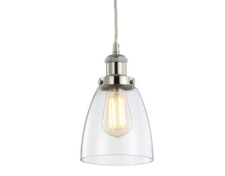Cleo 5.5" Adjustable Metal/Glass LED Pendant - JONATHAN Y