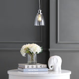 Cleo 5.5" Adjustable Metal/Glass LED Pendant - JONATHAN Y