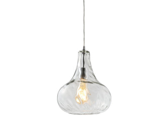 Ferano 9" Adjustable Metal/Glass LED Pendant - JONATHAN Y