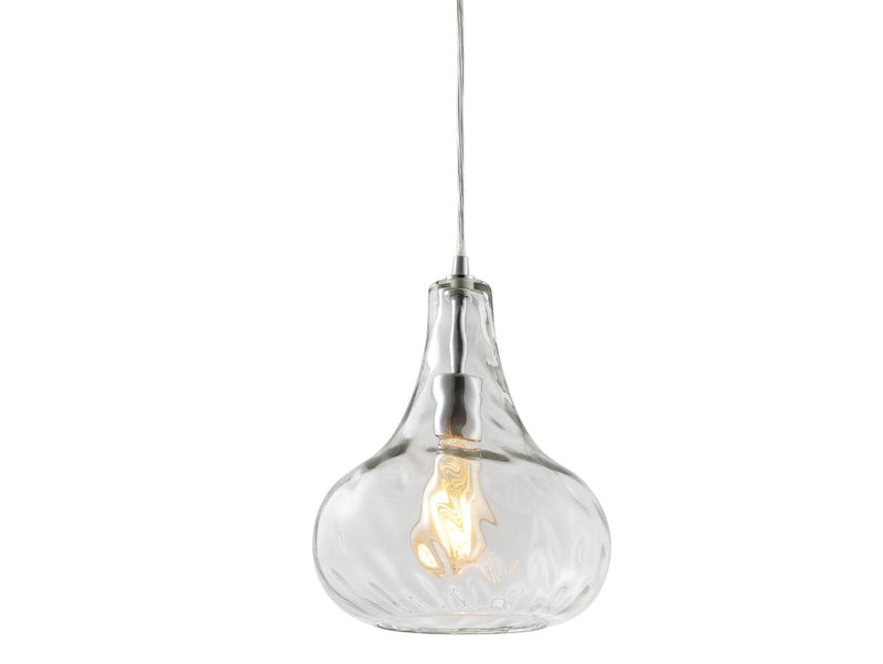 Ferano 9" Adjustable Metal/Glass LED Pendant - JONATHAN Y