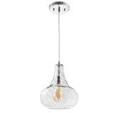 Ferano 9" Adjustable Metal/Glass LED Pendant - JONATHAN Y