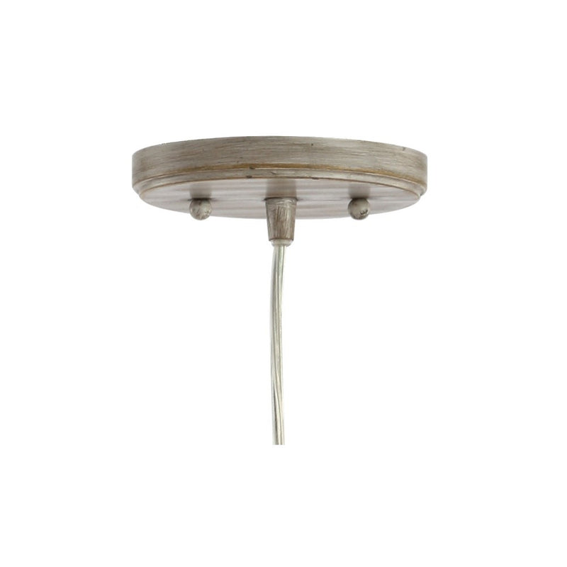 Fontaine 6.25" Adjustable Greige Glass LED Pendant - JONATHAN Y