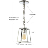 Ira 6.25" Adjustable Drop Metal LED Pendant - JONATHAN Y