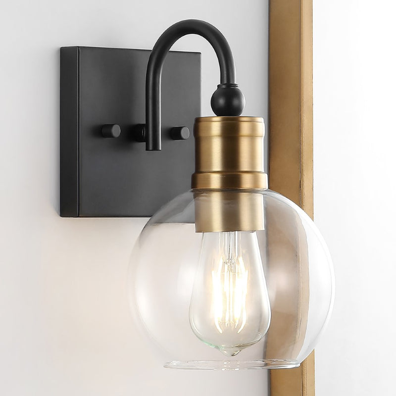 Marais Iron/Glass Rustic Vintage LED Vanity Light - JONATHAN Y