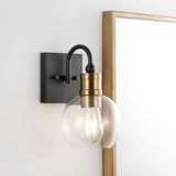 Marais Iron/Glass Rustic Vintage LED Vanity Light - JONATHAN Y