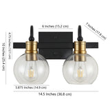 Marais Iron/Glass Rustic Vintage LED Vanity Light - JONATHAN Y