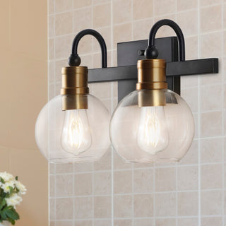 Marais Iron/Glass Rustic Vintage LED Vanity Light - JONATHAN Y