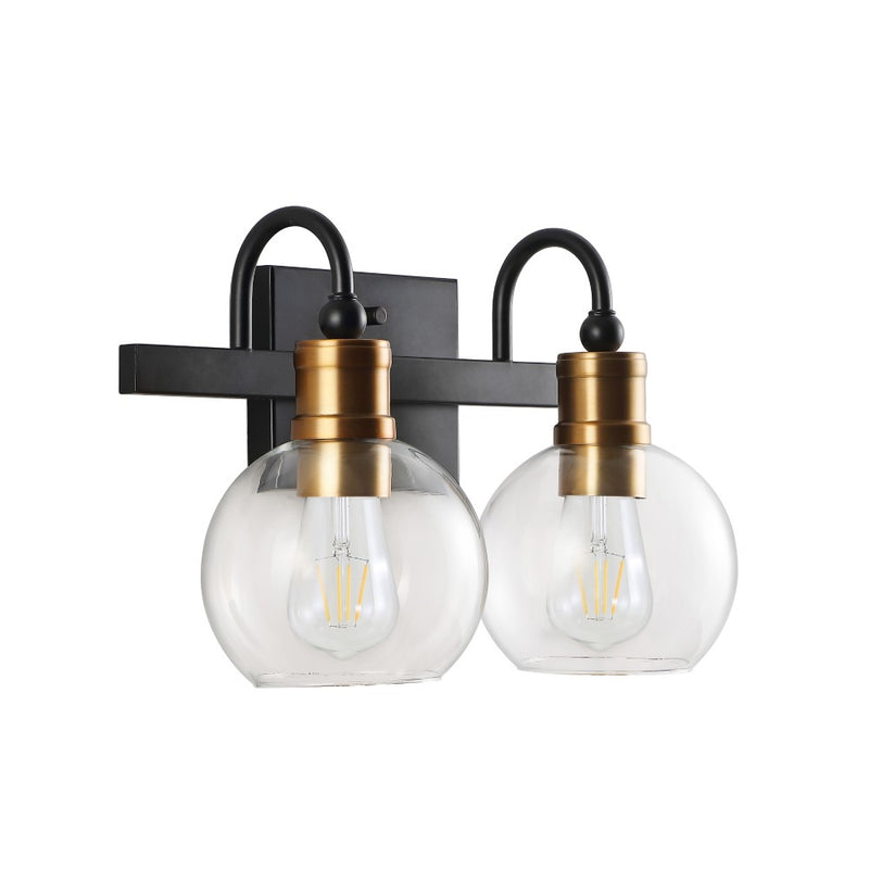 Marais Iron/Glass Rustic Vintage LED Vanity Light - JONATHAN Y