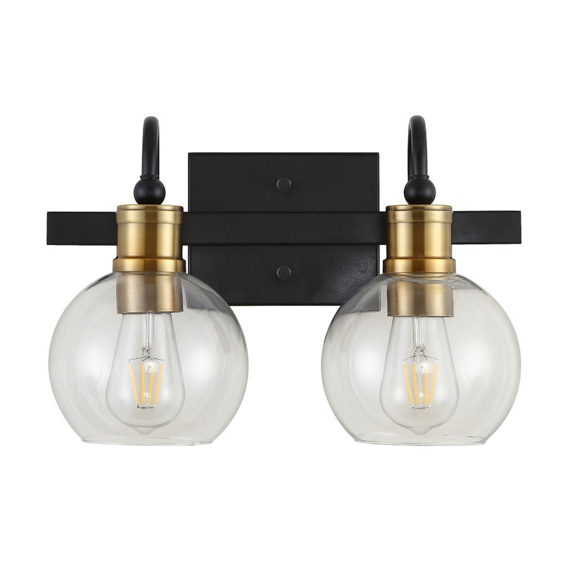 Marais Iron/Glass Rustic Vintage LED Vanity Light - JONATHAN Y