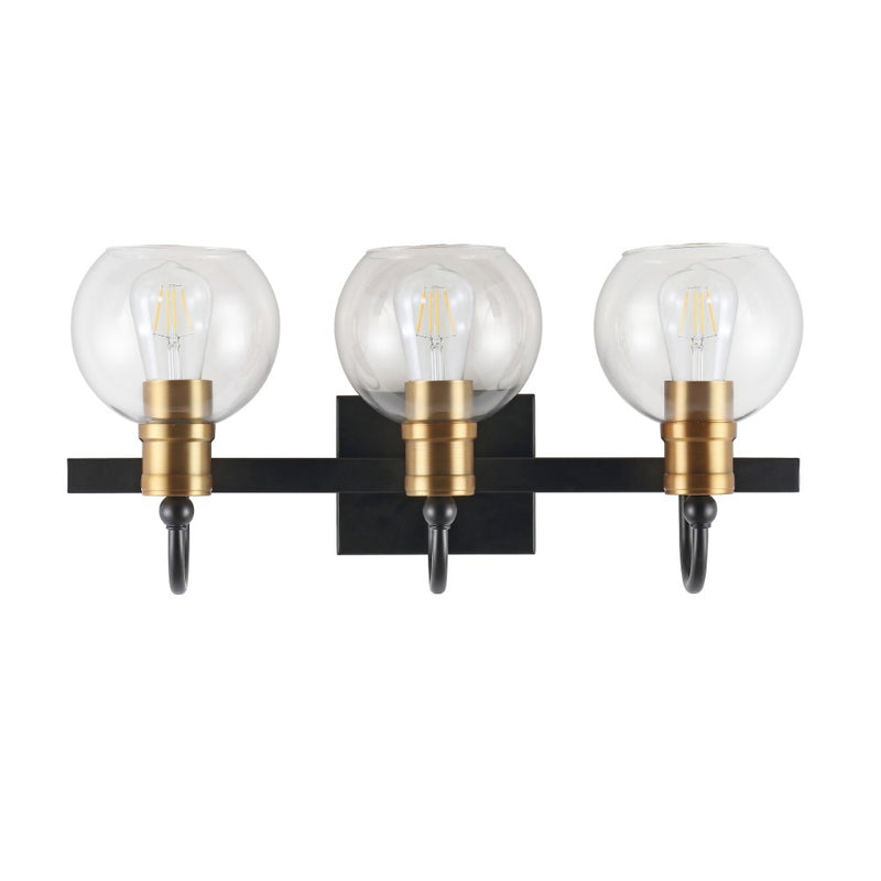 Marais Iron/Glass Rustic Vintage LED Vanity Light