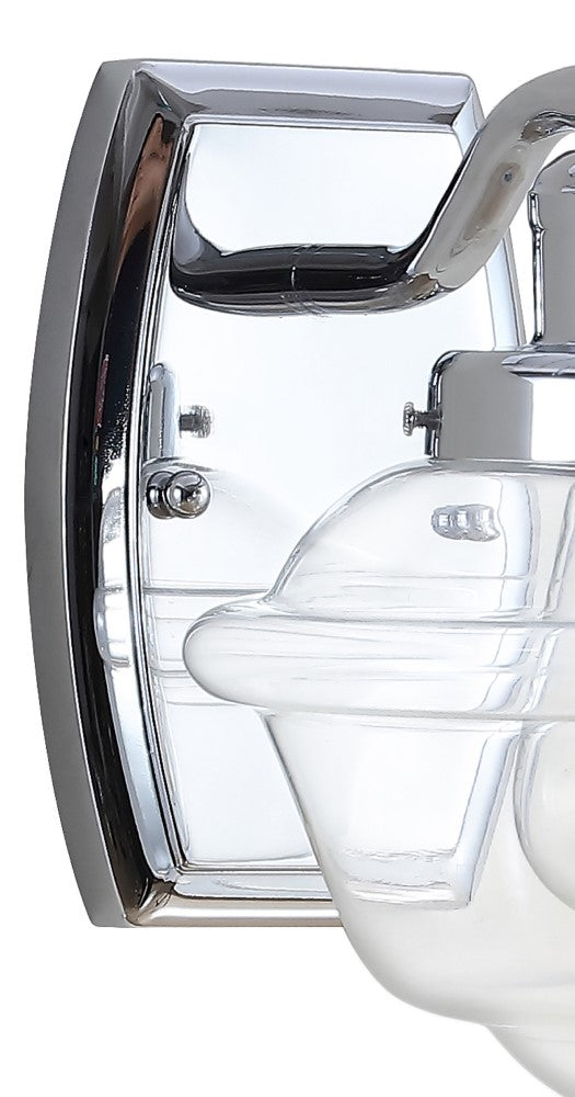 Orleans Iron/Glass schoolhouse LED Vanity Light - JONATHAN Y