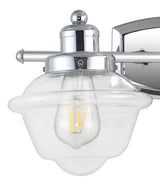 Orleans Iron/Glass schoolhouse LED Vanity Light - JONATHAN Y
