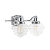 Orleans Iron/Glass schoolhouse LED Vanity Light - JONATHAN Y