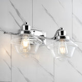 Orleans Iron/Glass schoolhouse LED Vanity Light - JONATHAN Y