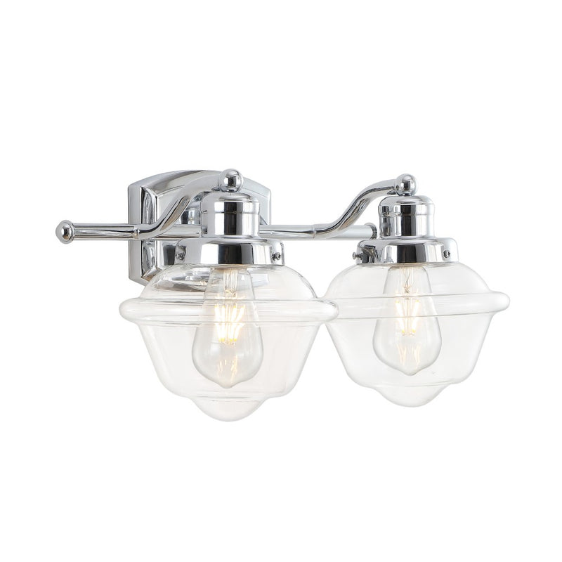 Orleans Iron/Glass schoolhouse LED Vanity Light - JONATHAN Y