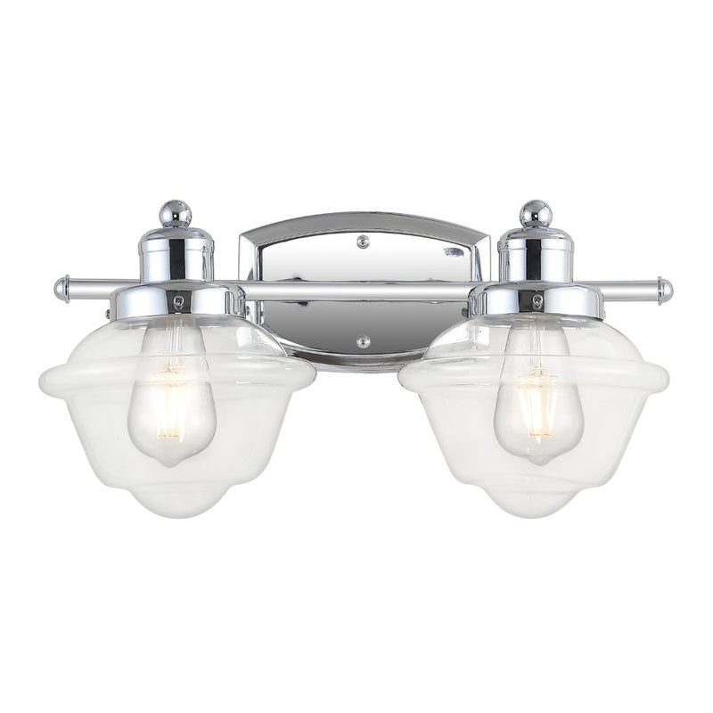 Orleans Iron/Glass schoolhouse LED Vanity Light - JONATHAN Y
