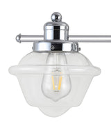 Orleans Iron/Glass schoolhouse LED Vanity Light - JONATHAN Y