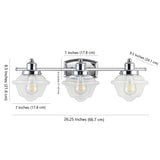 Orleans Iron/Glass schoolhouse LED Vanity Light - JONATHAN Y