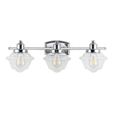 Orleans Iron/Glass schoolhouse LED Vanity Light - JONATHAN Y