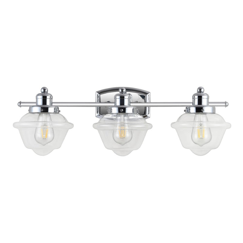 Orleans Iron/Glass schoolhouse LED Vanity Light - JONATHAN Y