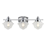 Orleans Iron/Glass schoolhouse LED Vanity Light - JONATHAN Y