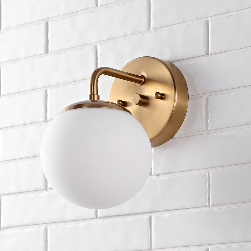 Louis Parisian Globe Metal/Frosted Glass Modern Contemporary LED Vanity