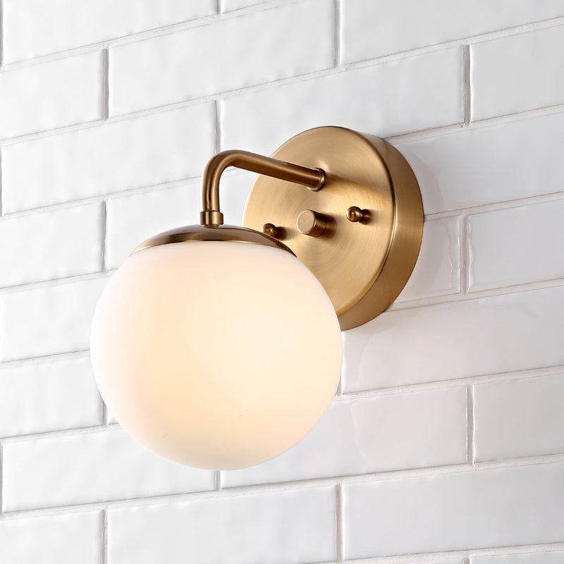 Louis Parisian Globe Metal/Frosted Glass Modern Contemporary LED Vanity