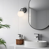 Louis Parisian Globe Metal/Frosted Glass Modern Contemporary LED Vanity