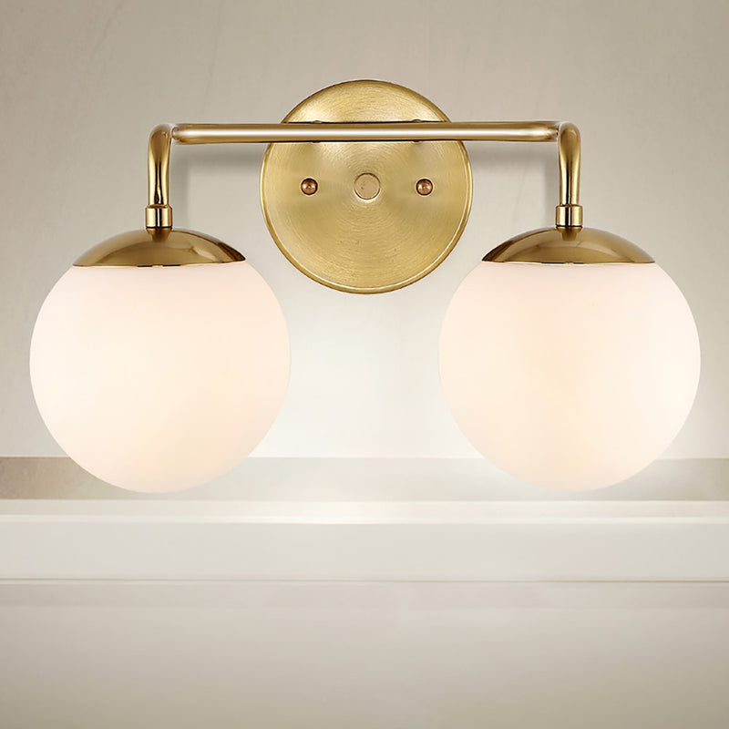 Louis Parisian Globe Metal/Frosted Glass Modern Contemporary LED Vanity