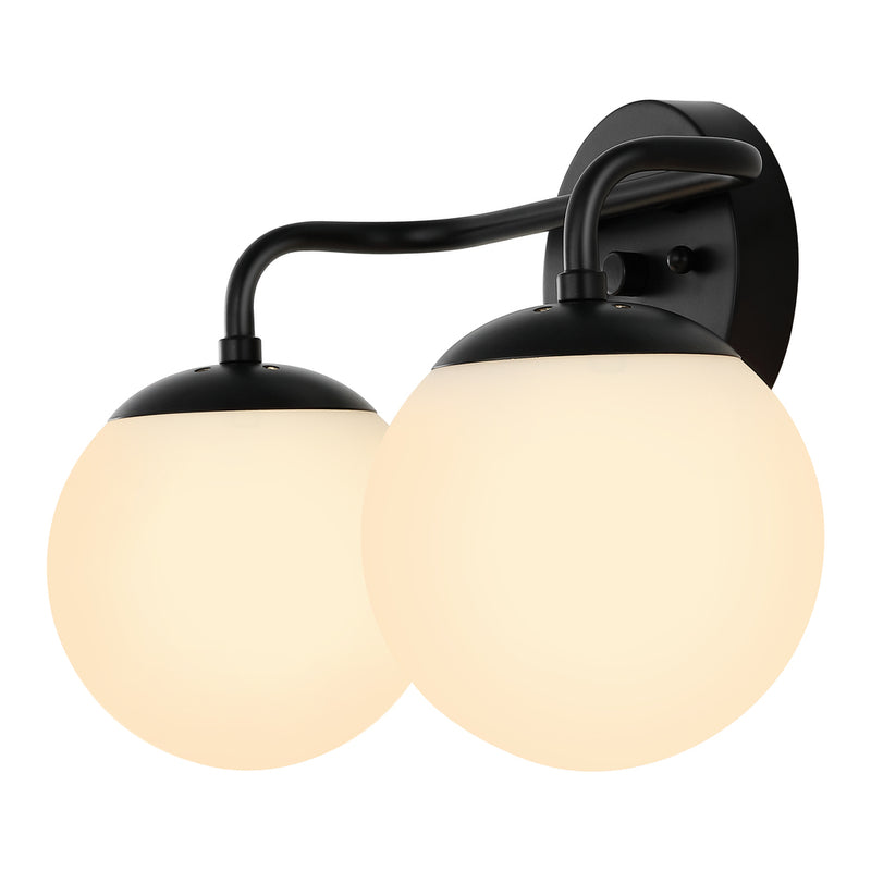 Louis Parisian Globe Metal/Frosted Glass Modern Contemporary LED Vanity