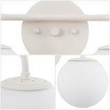 Louis Parisian Globe Metal/Frosted Glass Modern Contemporary LED Vanity