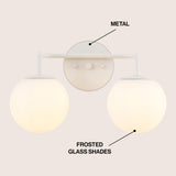 Louis Parisian Globe Metal/Frosted Glass Modern Contemporary LED Vanity