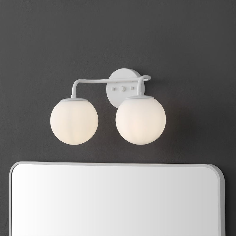 Louis Parisian Globe Metal/Frosted Glass Modern Contemporary LED Vanity