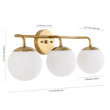 Louis Parisian Globe Metal/Frosted Glass Modern Contemporary LED Vanity
